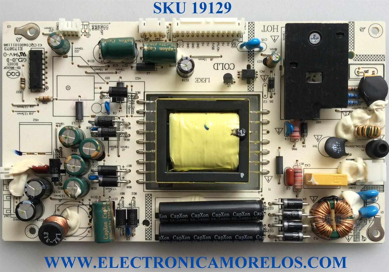 FUENTE DE PODER / QUASAR LK-PL390211IA / CQC04001011196 / E173873 / MO4A130011 / 20141015 / REV:1.2 / A000501 / MODELO SQ4201U